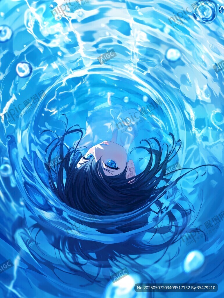 水中少女的夢(mèng)幻漂浮時(shí)刻