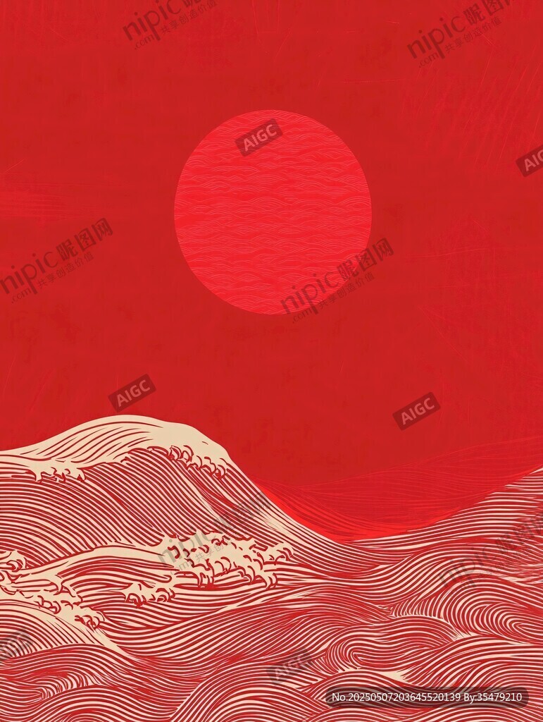 紅日浪潮圖
