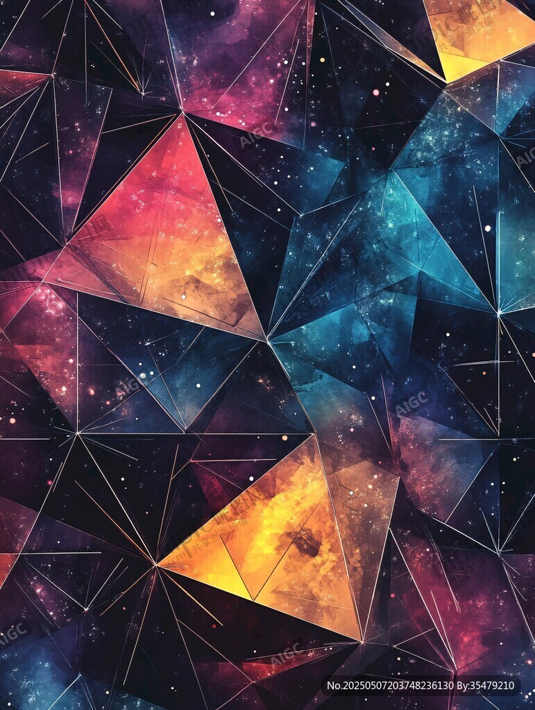 星空幾何圖案背景圖