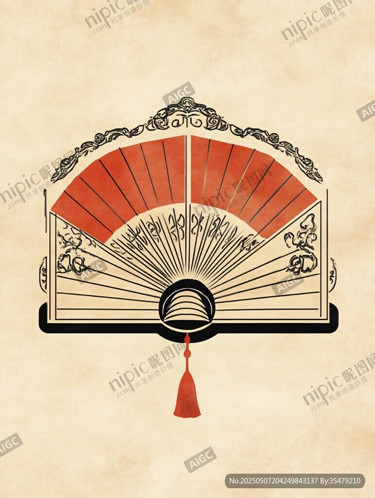 中式折扇圖案設(shè)計