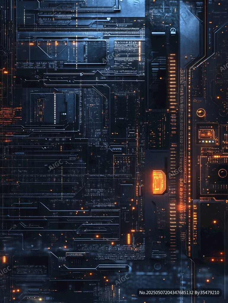科技電路板 炫酷光影效果