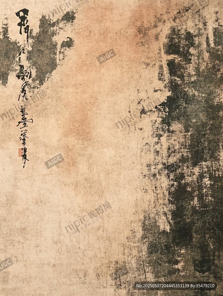 水墨山水古韻畫作