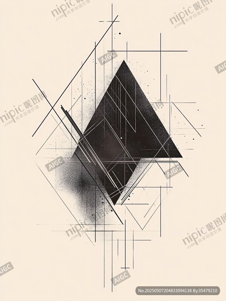 幾何抽象三角形藝術(shù)圖形
