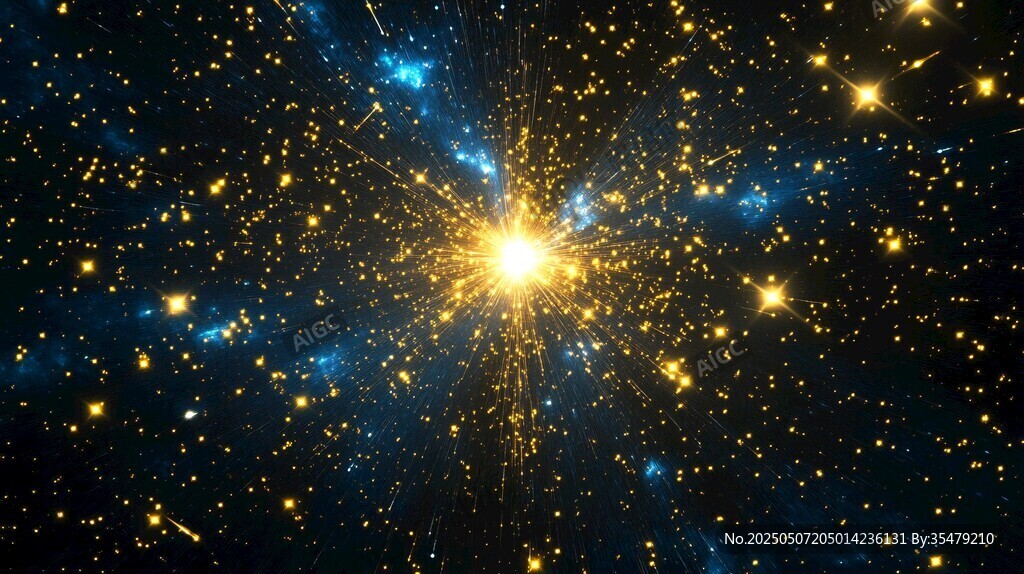 璀璨星空下的宇宙夢幻景象