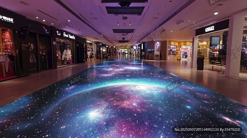 夢(mèng)幻星空主題商場(chǎng)地面
