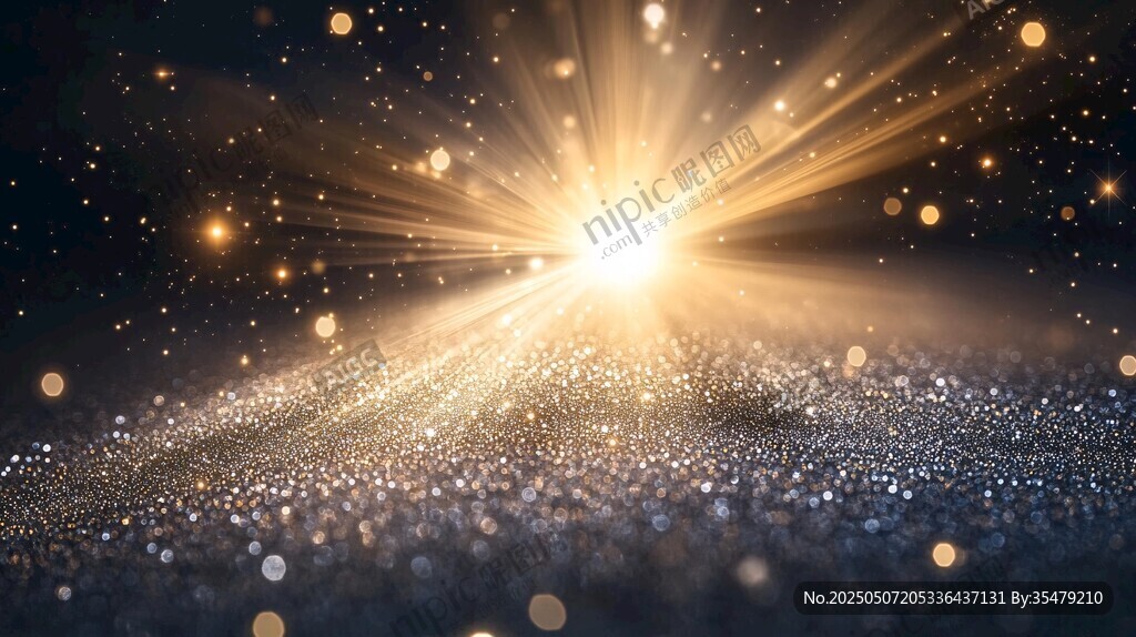 璀璨星光閃耀夢幻背景