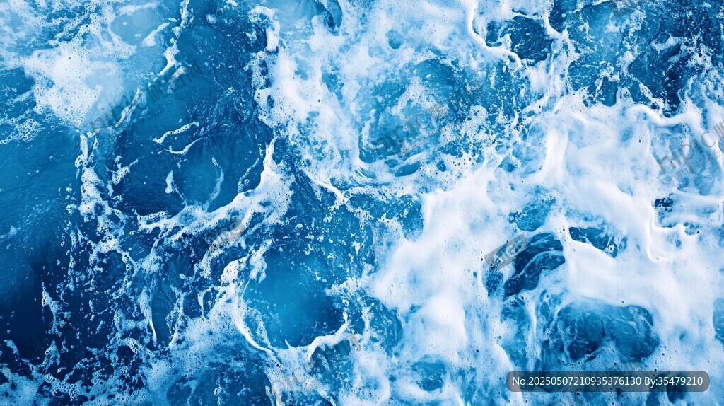 藍色海浪特寫