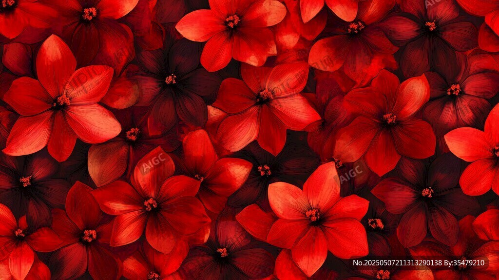 熱烈紅花朵朵綻放