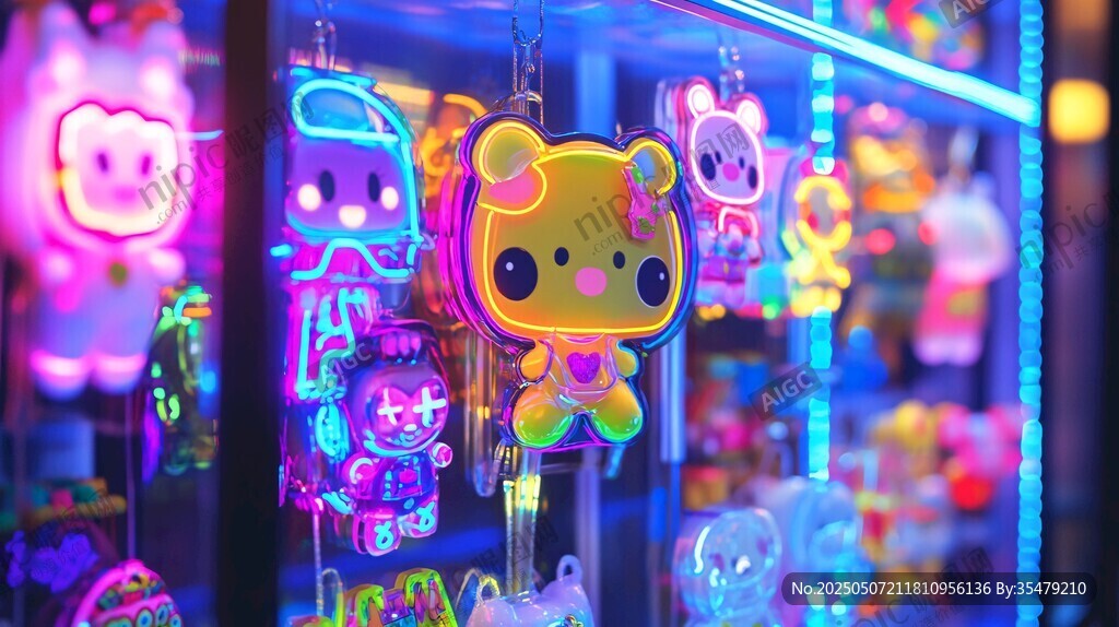 可愛發(fā)光卡通鑰匙扣展示