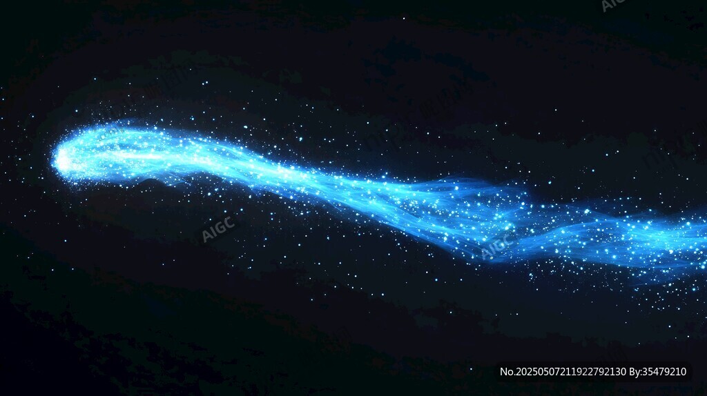 藍色粒子流光特效背景