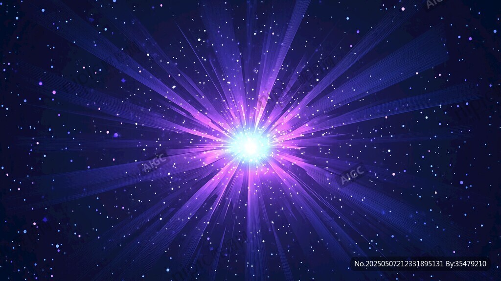 紫色星空閃耀光芒特效