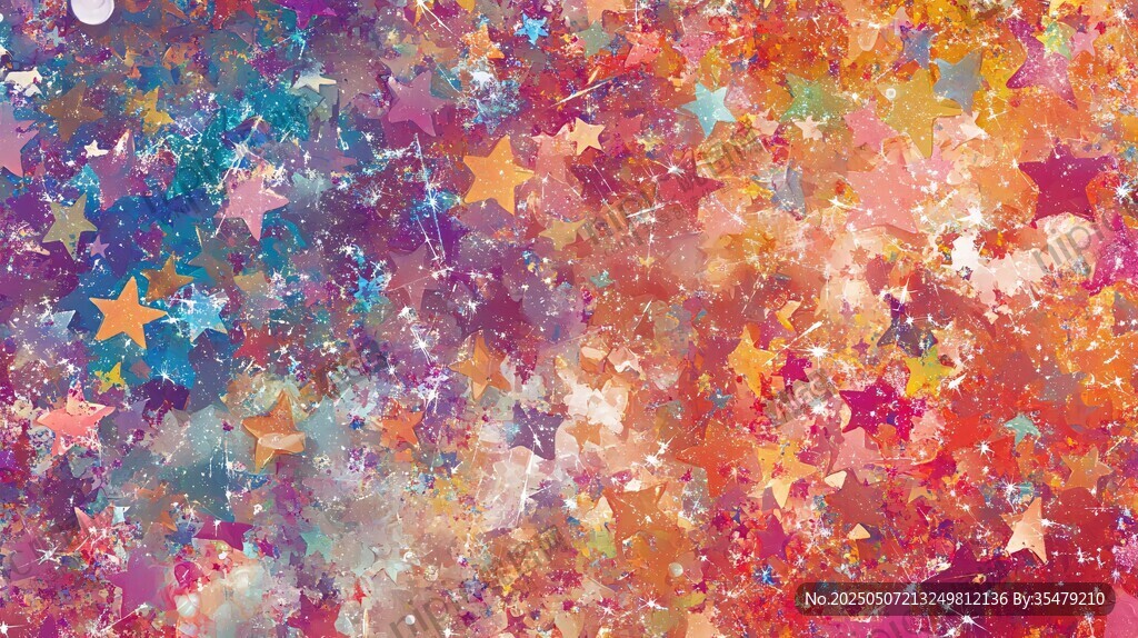 夢幻多彩星星背景圖