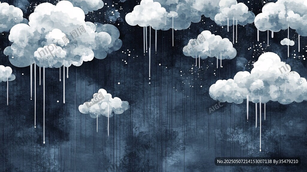 夢(mèng)幻雨滴云景