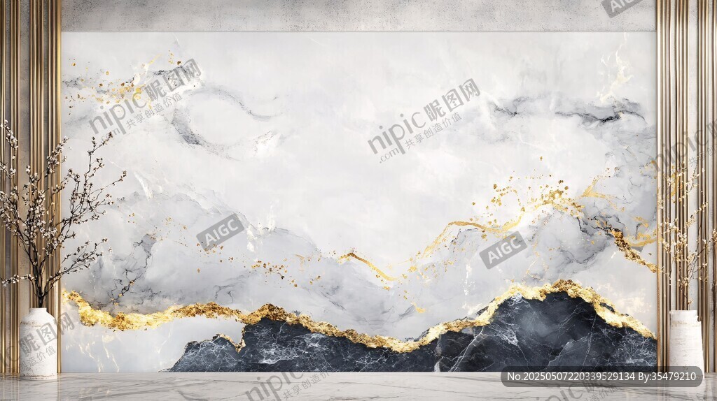 奢雅大理石紋背景墻