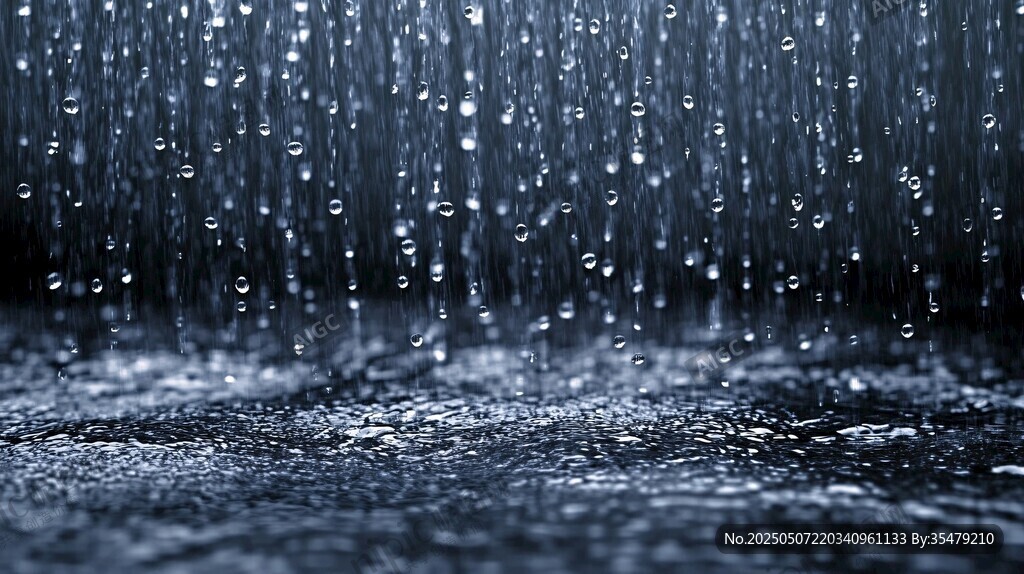 雨滴落下的唯美瞬間