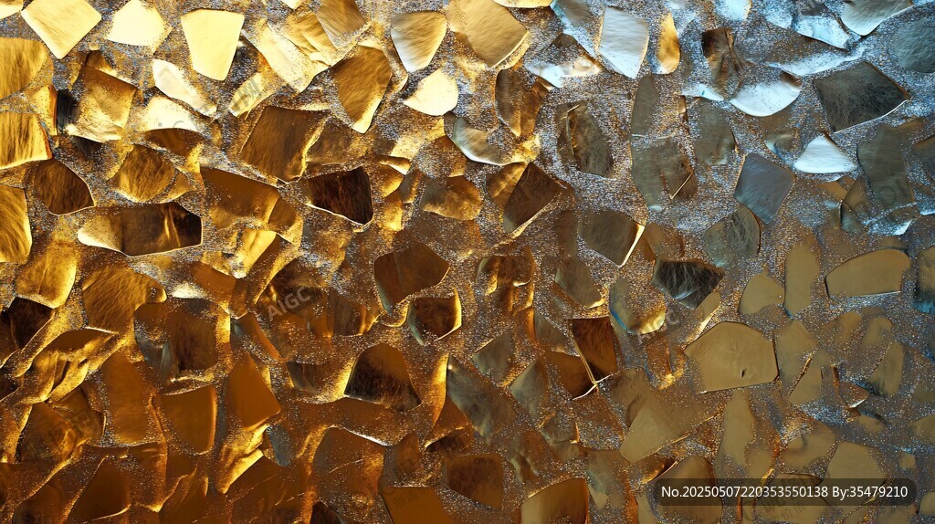 金色碎晶紋理背景圖案