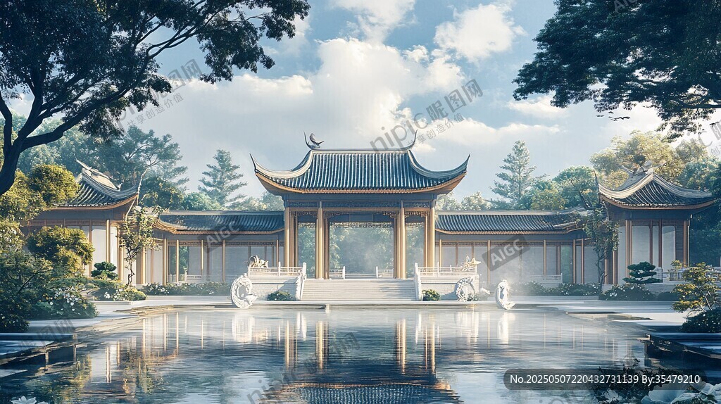 中式園林建筑靜謐之景