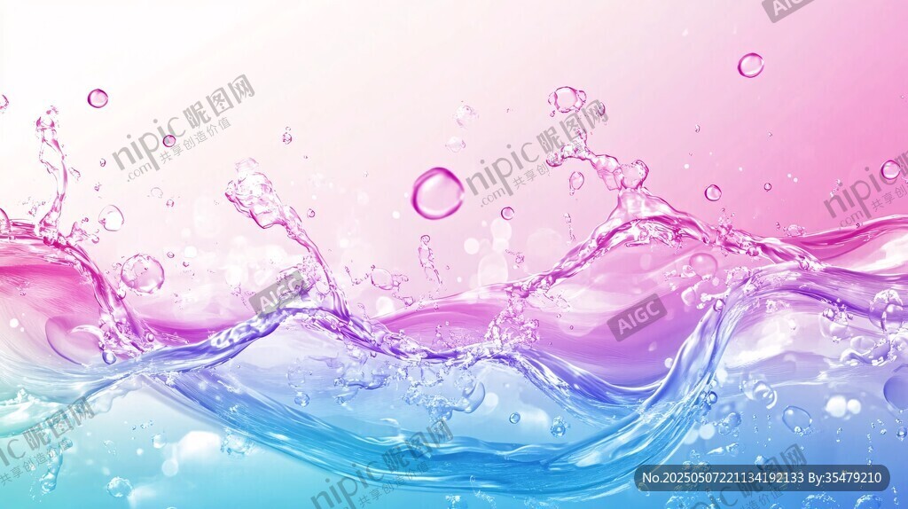 夢幻水浪 絢麗水花飛舞