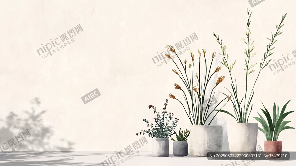 簡約室內(nèi)植物盆栽組合
