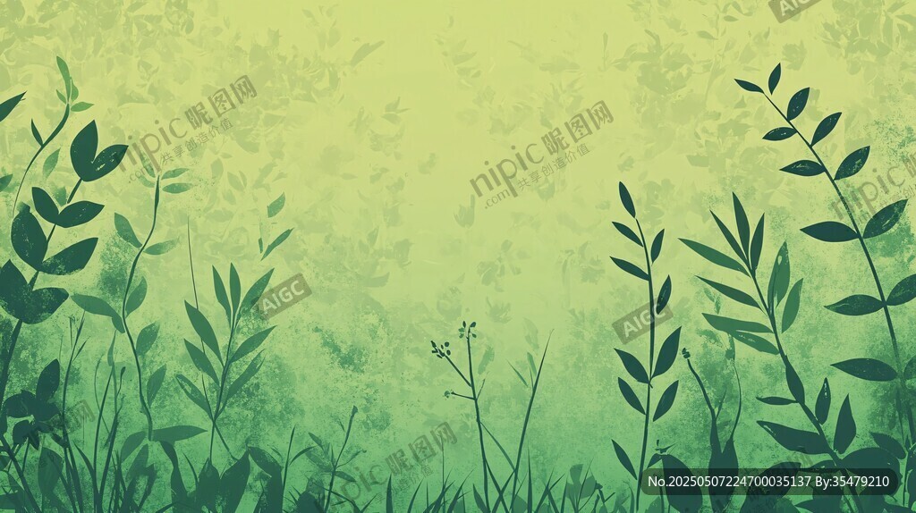 清新綠植背景圖