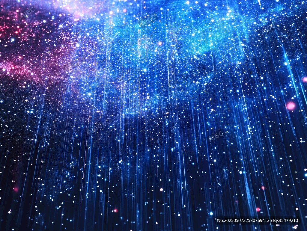 夢幻星空流星璀璨背景圖