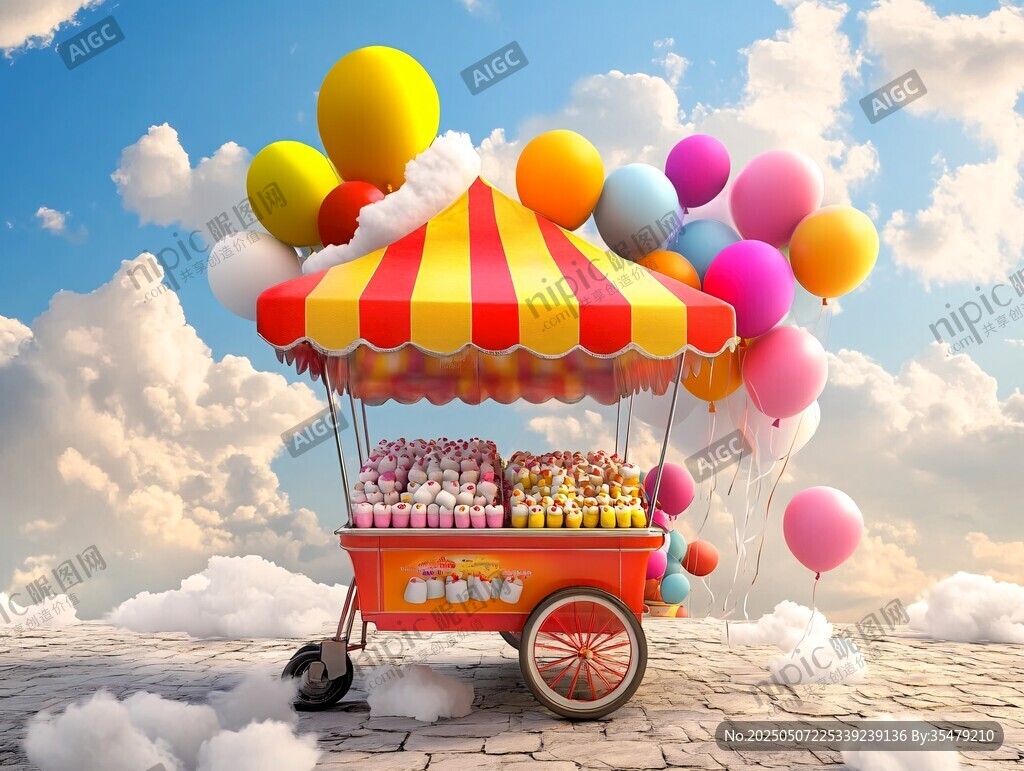 夢幻氣球糖果售賣車