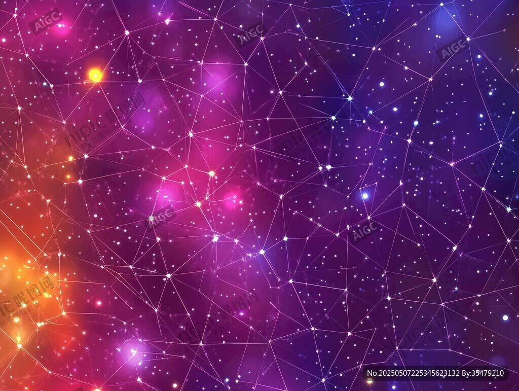 夢幻星空絢麗宇宙背景圖