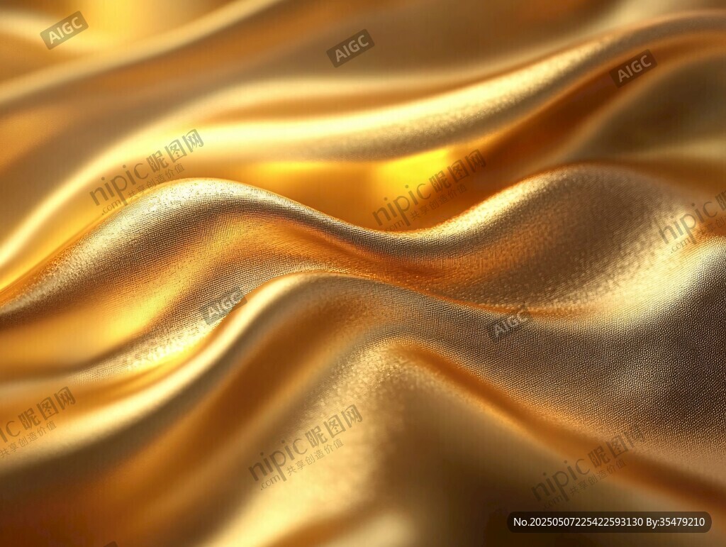 金色綢緞紋理特寫