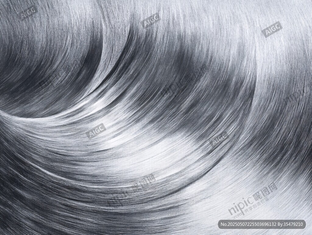 銀白絲滑金屬波浪紋理