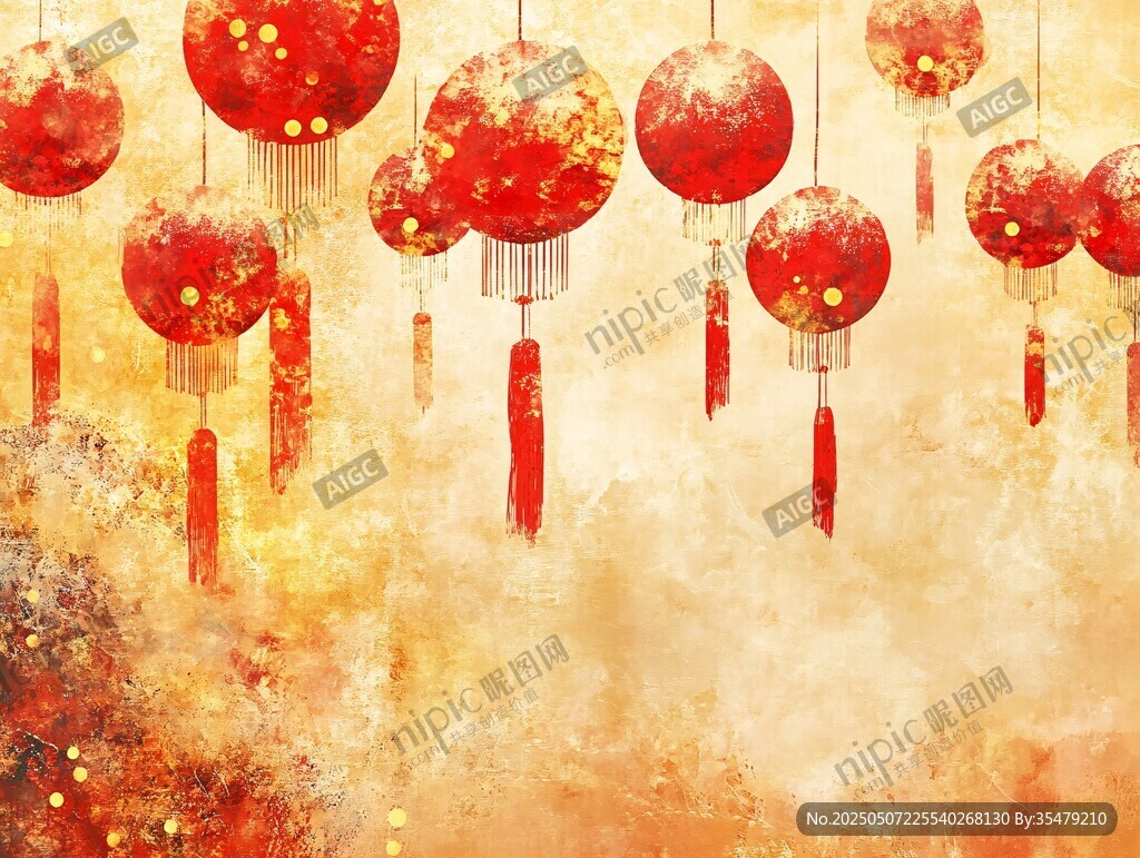 喜慶紅燈籠營造節(jié)日氛圍