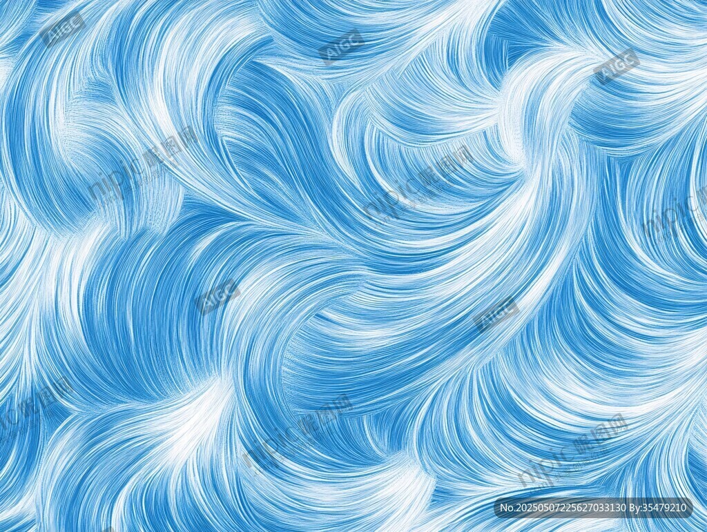 藍(lán)色飄逸波浪紋理圖案