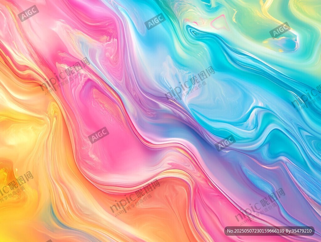 夢幻多彩流體藝術紋理