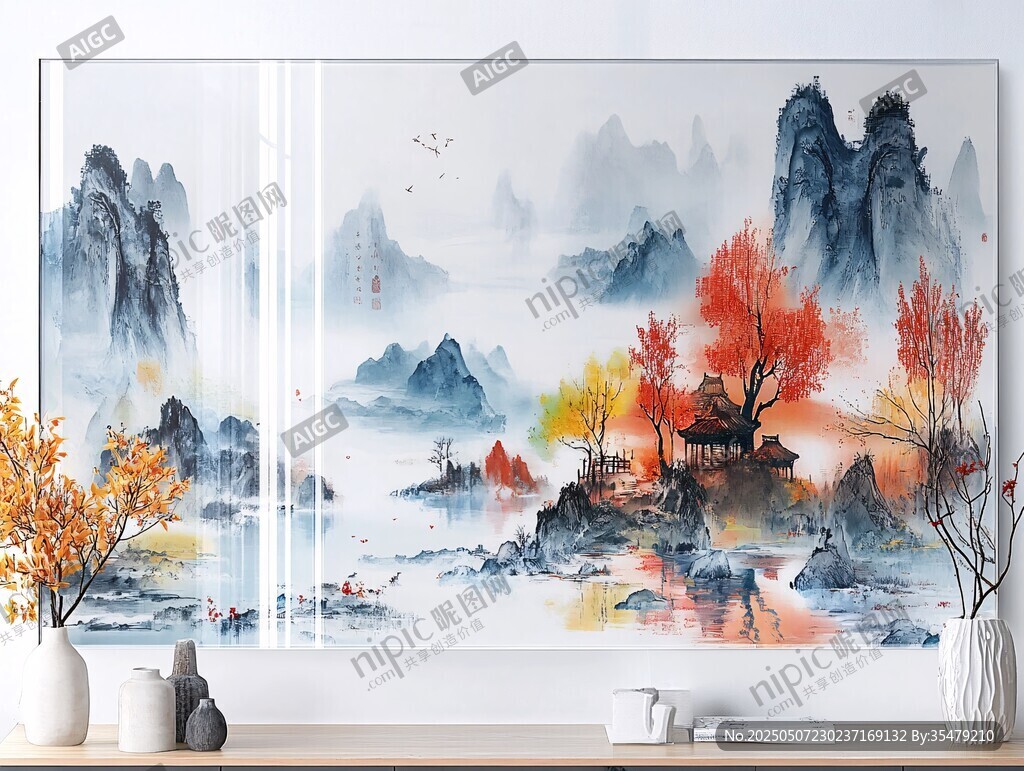 中式山水意境裝飾畫