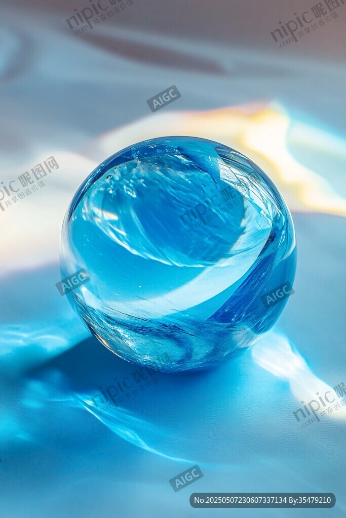 藍(lán)色透明炫彩玻璃彈珠