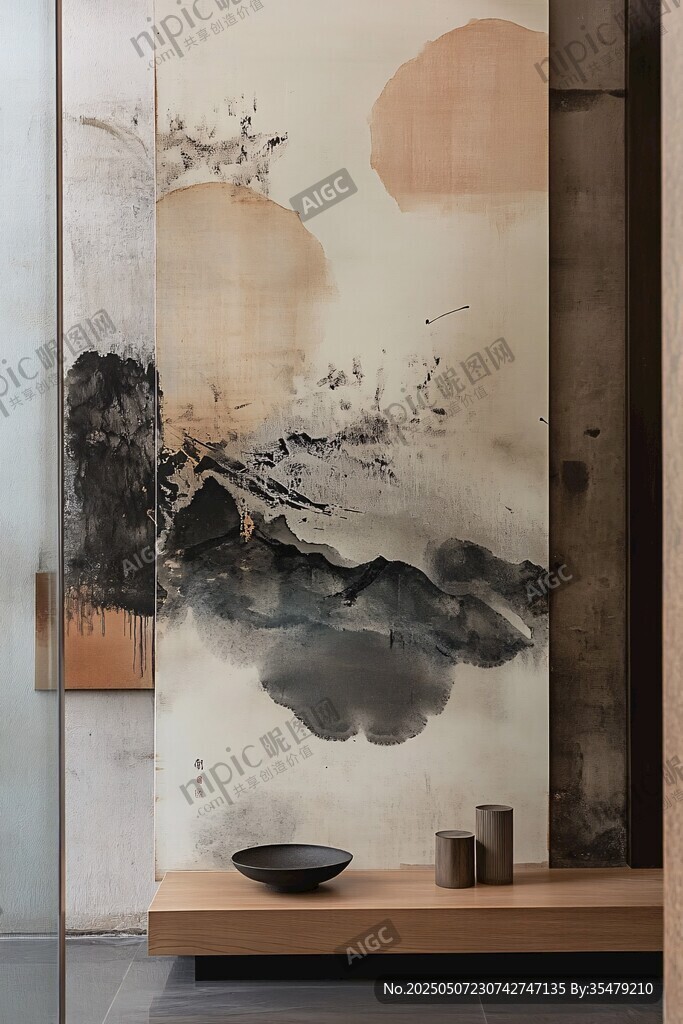 中式水墨風(fēng)墻面裝飾藝術(shù)
