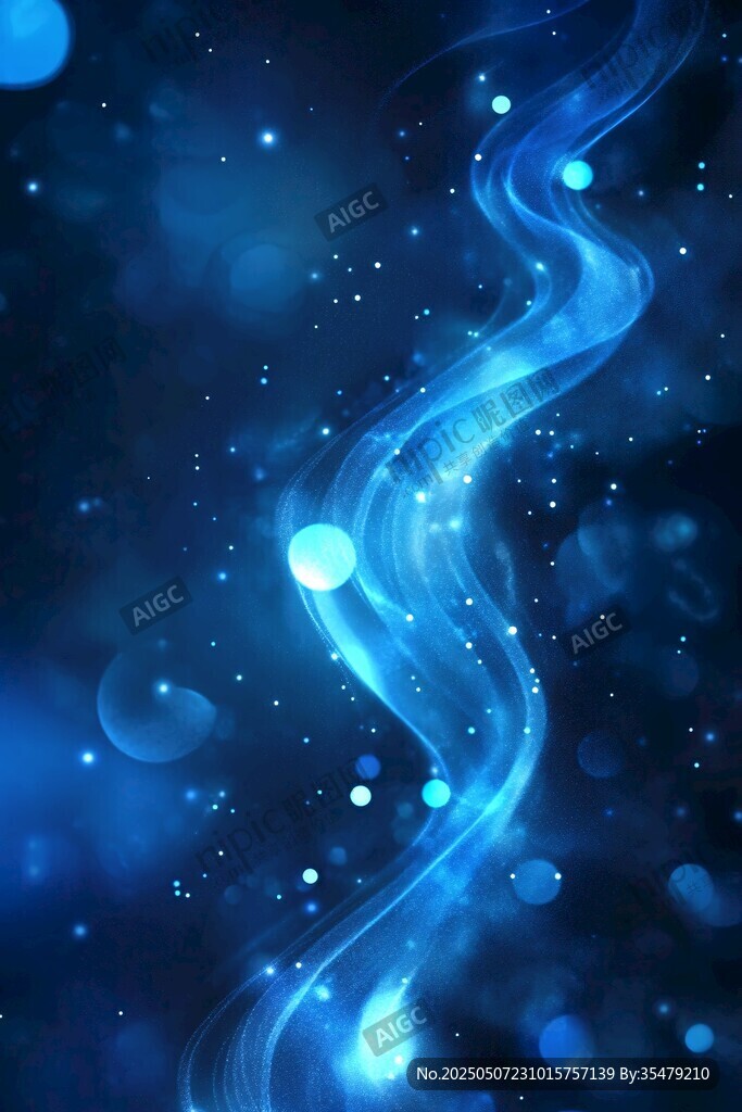 夢(mèng)幻藍(lán)色流光閃爍背景