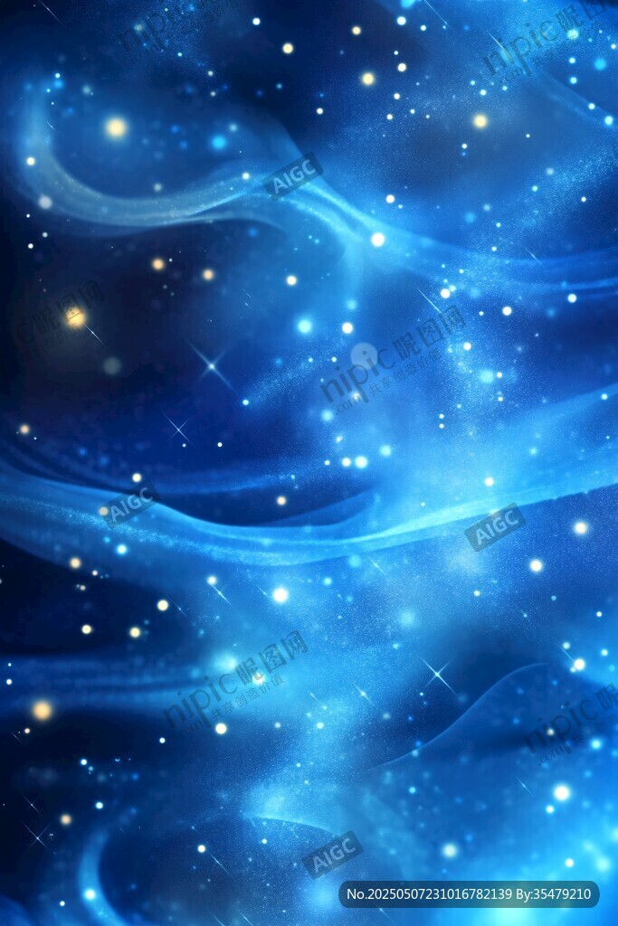 夢(mèng)幻藍(lán)色星空背景圖