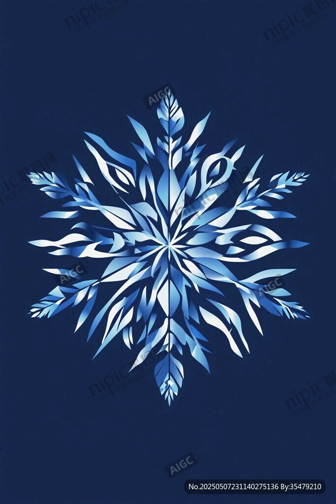 藍(lán)色雪花圖案設(shè)計(jì)