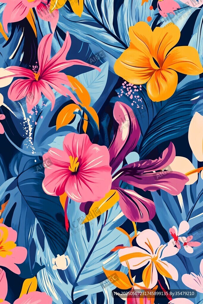 熱帶花卉圖案