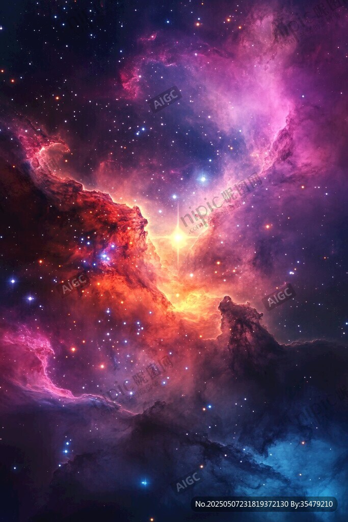 夢(mèng)幻絢麗的星云宇宙景觀