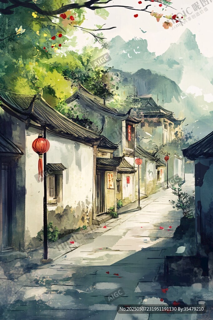 江南古巷春色