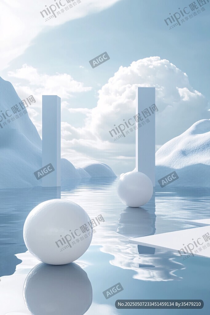 夢(mèng)幻空靈的幾何元素景觀