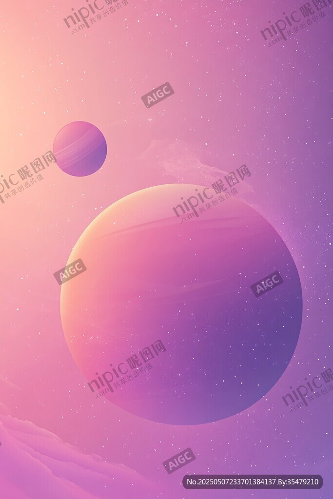 夢幻雙行星宇宙景觀