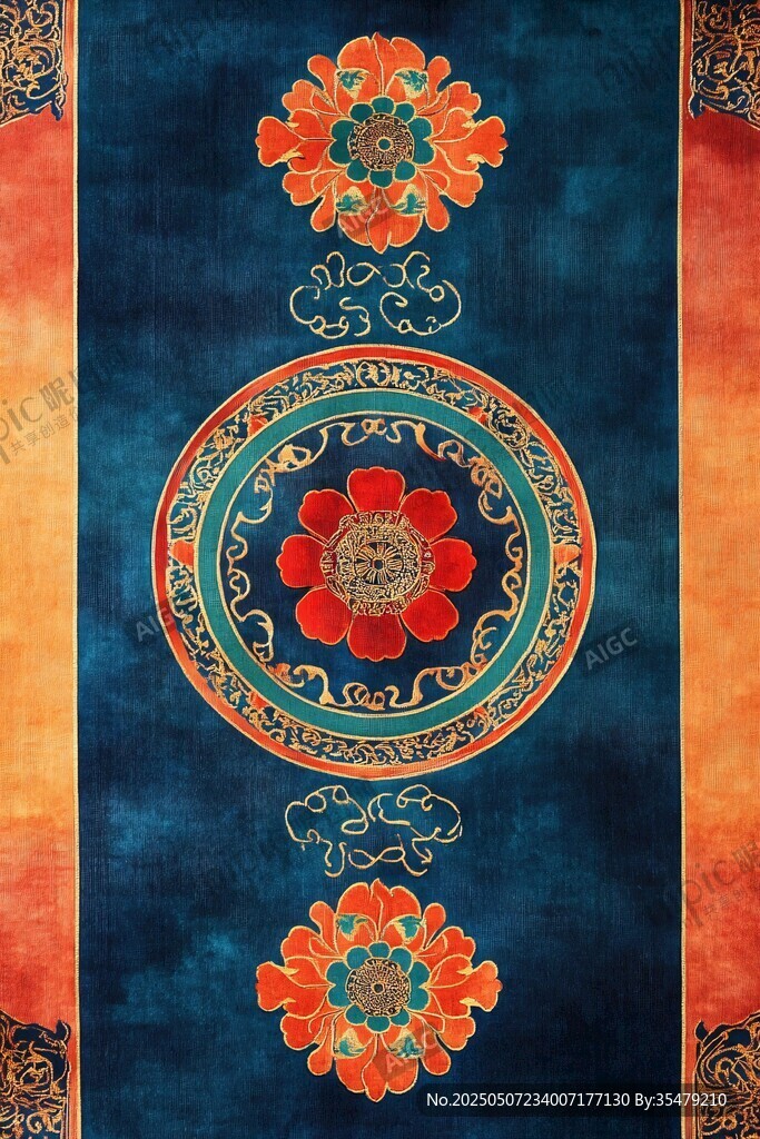 中式傳統(tǒng)花卉紋精美圖案