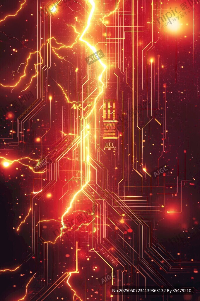 科技閃電背景圖