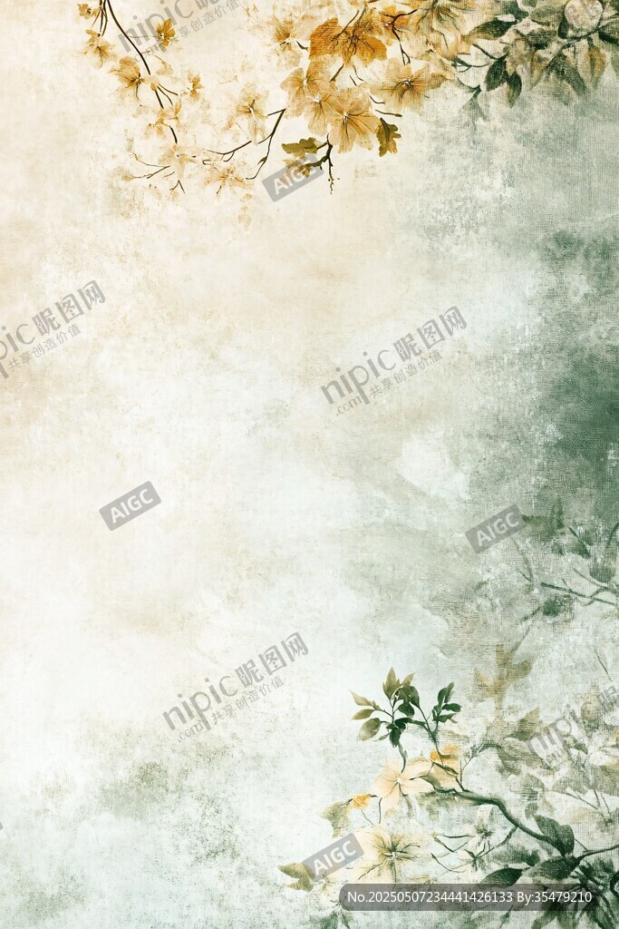淡雅花卉背景圖