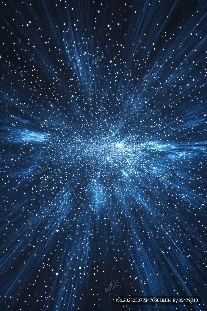 夢(mèng)幻藍(lán)色星芒宇宙背景圖