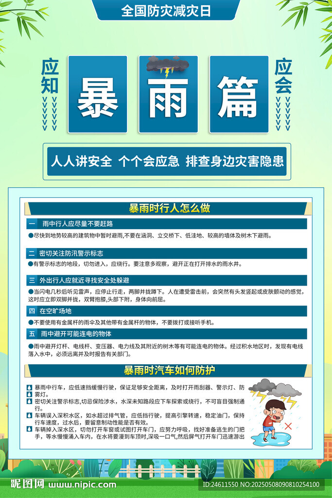 防災減災知識宣傳海報