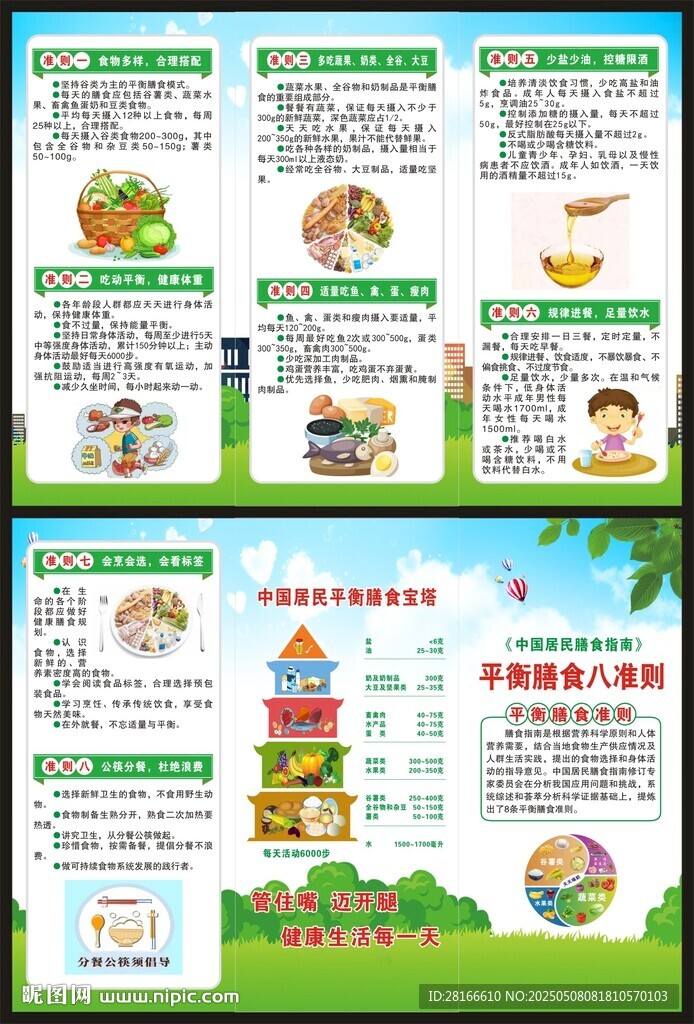 中國居民膳食指南三折頁