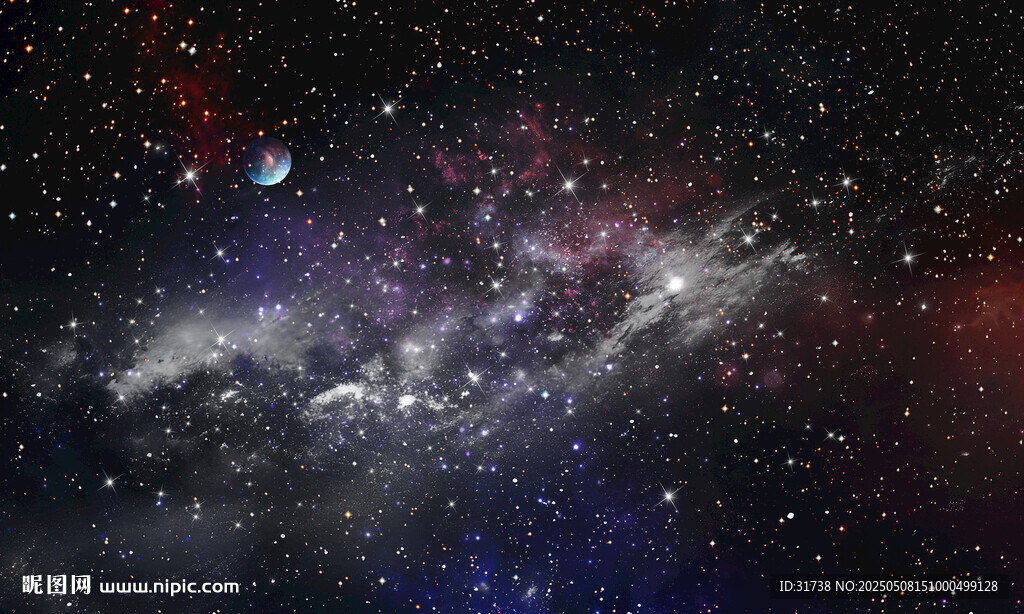 宇宙黑色星空背景墻